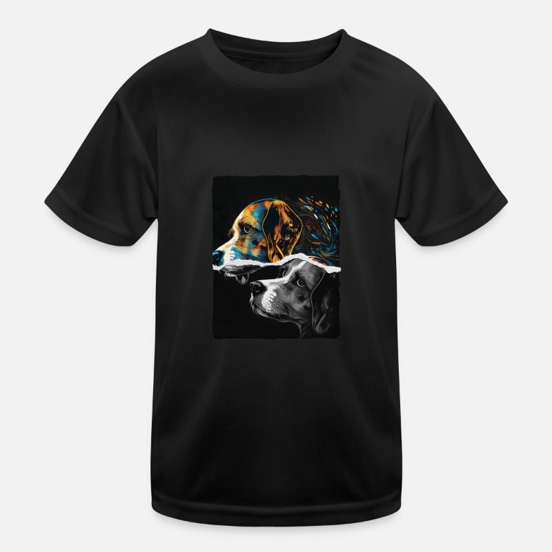 Beagle Image Portrait Kids Functional T-Shirt