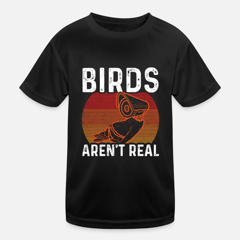 Birds Are Not Real Kids Functional T-Shirt