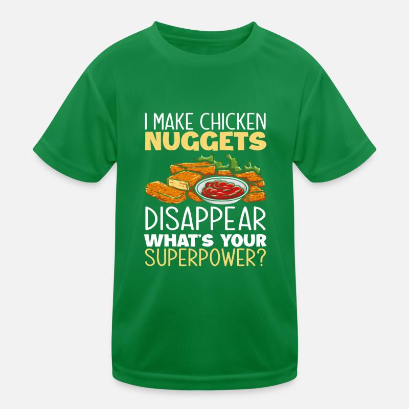 Chicken Nugget Essen Lebensmittel Geschenkidee Kinder Funktions-T-Shirt