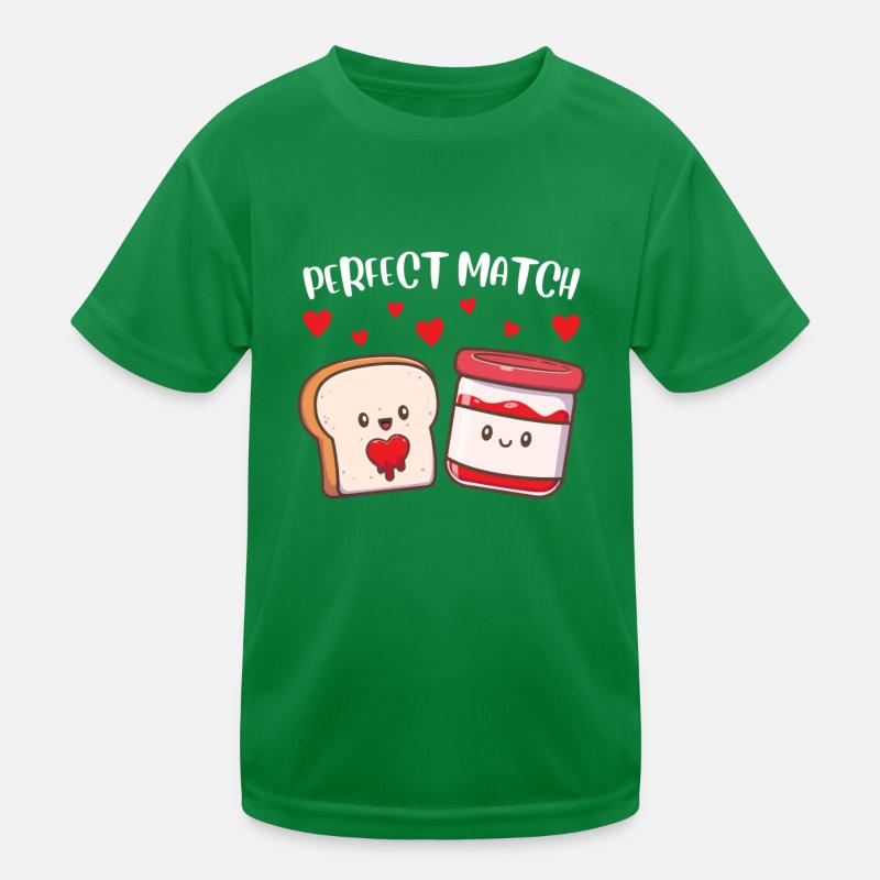 Perfect Match Toast Jam Saint-Valentin T-shirt sport Enfant