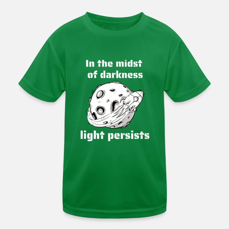 Au milieu des ténèbres, la lumière persiste dans l’espace T-shirt sport Enfant