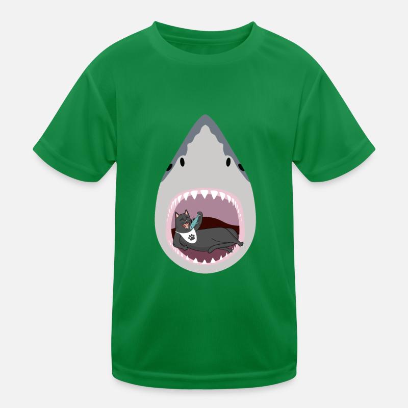 Chat mangeur de requins T-shirt sport Enfant