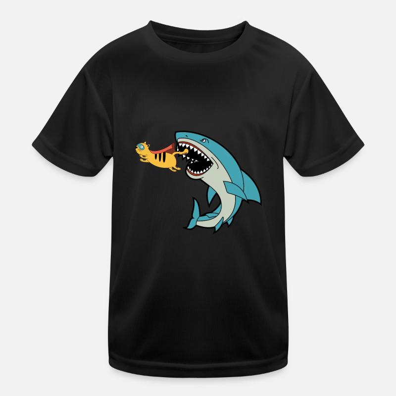 Chat mangeur de requins T-shirt sport Enfant