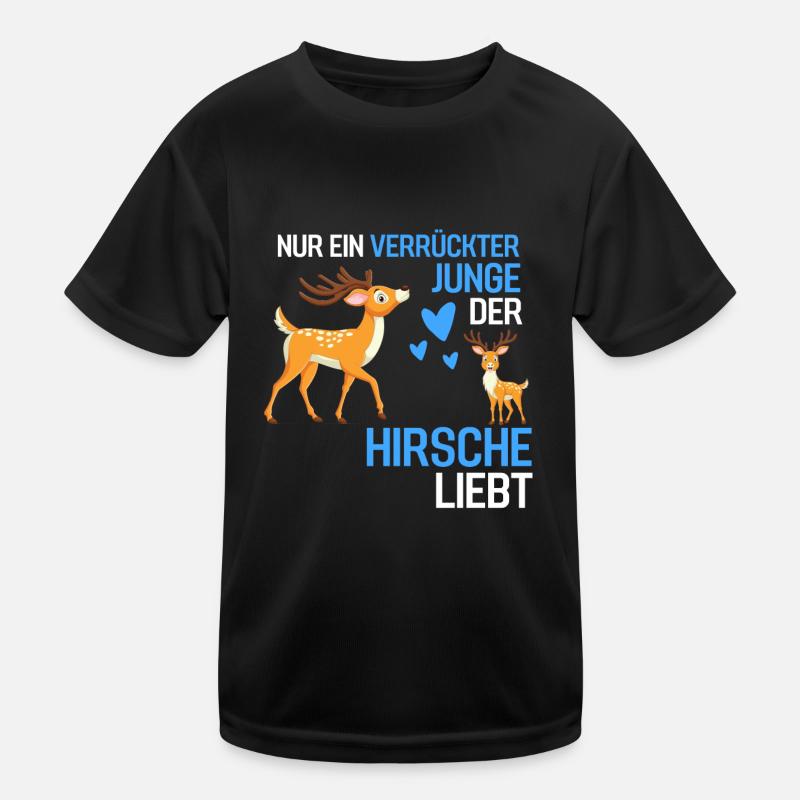 Waldtier Jungen Tierliebhaber Geschenk Hirsch Kinder Funktions-T-Shirt