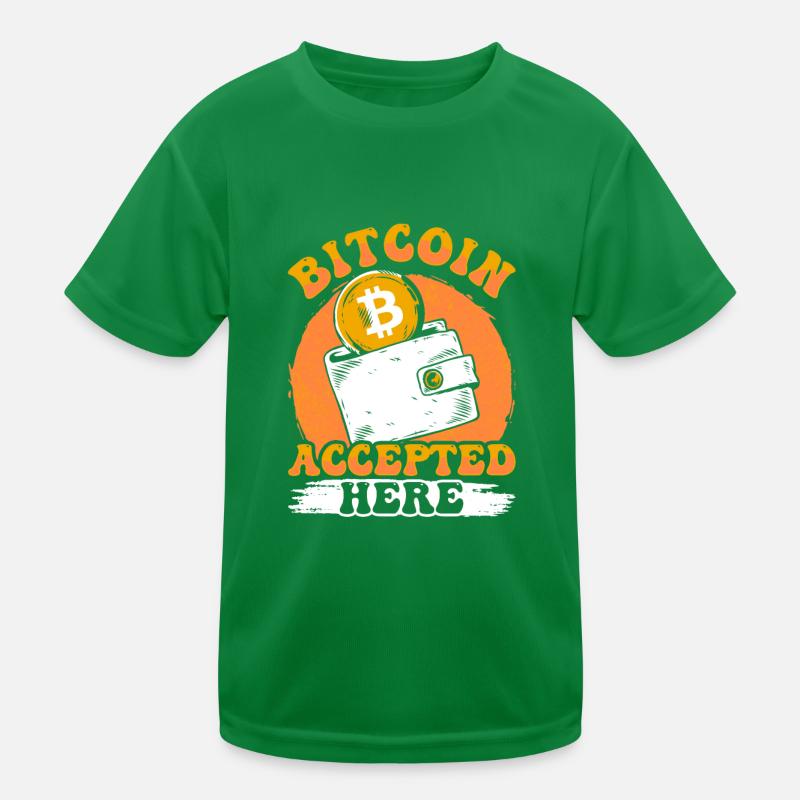 Bitcoin accepté ici T-shirt sport Enfant