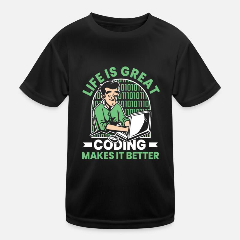 Entwickler Coder Programmierer Lustig Kinder Funktions-T-Shirt