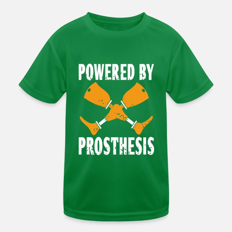 Powered By Prosthesis Cool Retro Prosthetic Kinder Funktions-T-Shirt