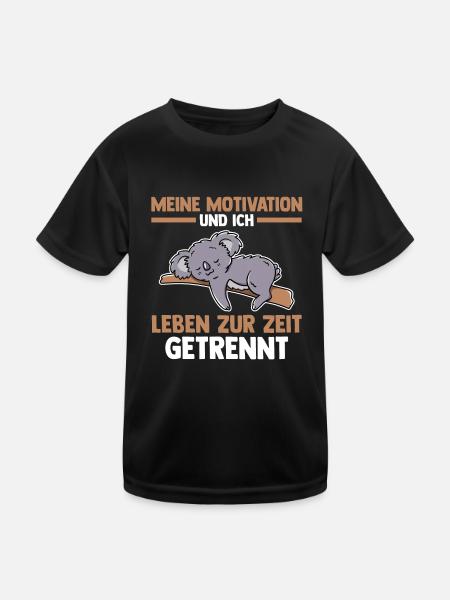 Meine Motivation und ich leben zur Zeit getrennt - Kinder Funktions-T-Shirt - Schwarz - Vorne
