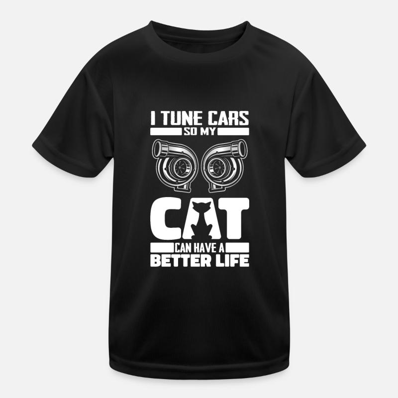Screwdriver Tuning Tuner Cat Kids Functional T-Shirt