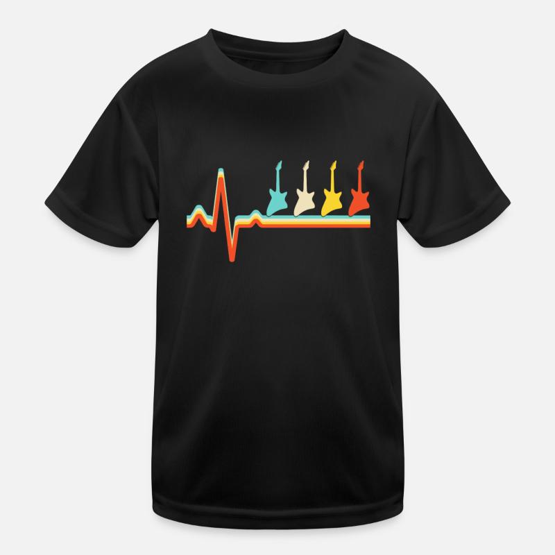 Rock Retro Herzschlag Kinder Funktions-T-Shirt