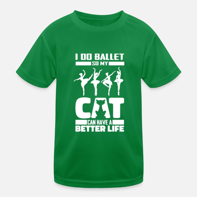 Ballet Balerina Katze Kinder Funktions-T-Shirt