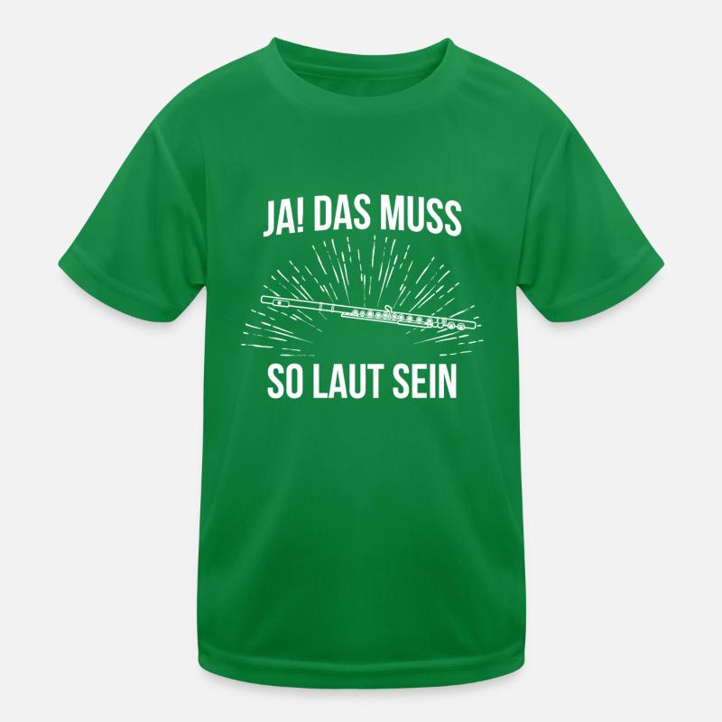 Querflöte Querflötenspieler Querflötist Kinder Funktions-T-Shirt