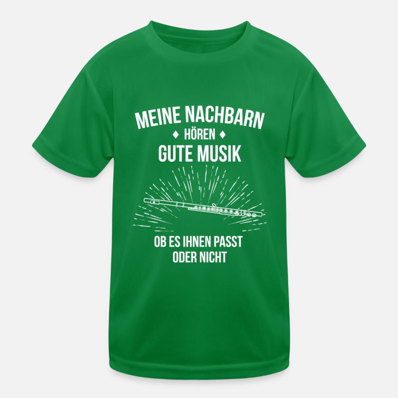 Querflöte Querflötenspieler Querflötist Kinder Funktions-T-Shirt