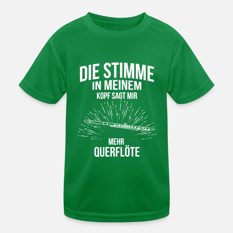 Querflöte Querflötenspieler Querflötist Kinder Funktions-T-Shirt