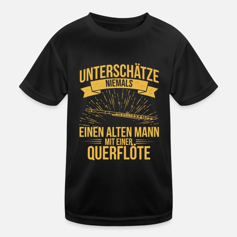 Querflöte Querflötenspieler Querflötist Kinder Funktions-T-Shirt