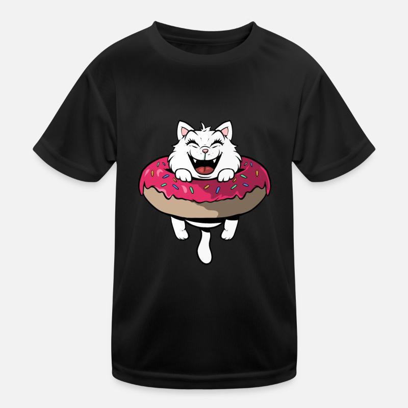 Chat mignon dans le beignet T-shirt sport Enfant