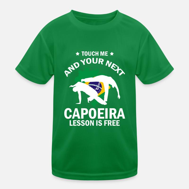 Capoeira instruments for Brazilian dance Kids Functional T-Shirt