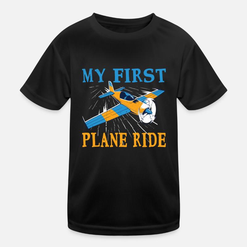 My First Plane Ride 55 Kids Functional T-Shirt