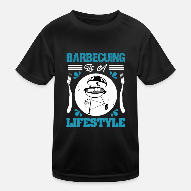 BARBECUING IS A LIFESTYLE Kids Functional T-Shirt