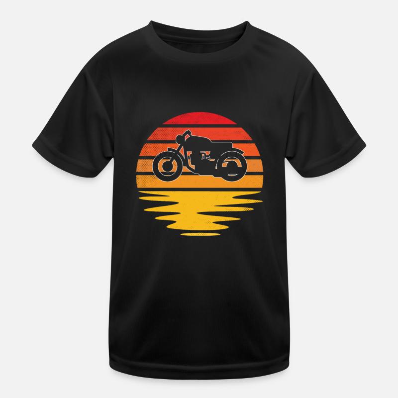 Motorcycle Retro Kids Functional T-Shirt