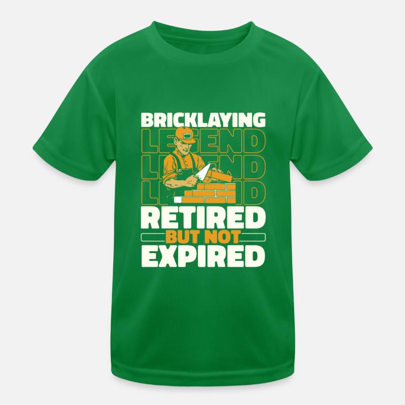 Retired bricklayer Kids Functional T-Shirt