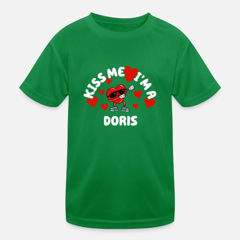 Kiss Me - Saint-Valentin Nom Dabbing Heart Doris T-shirt sport Enfant