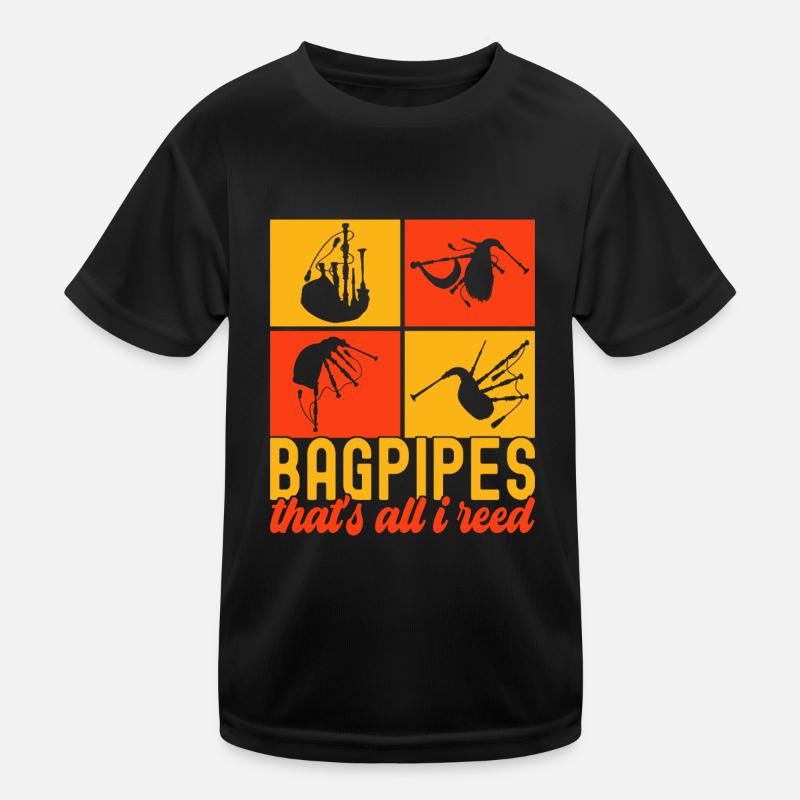 Dudelsack Dudelsackspieler Kinder Funktions-T-Shirt