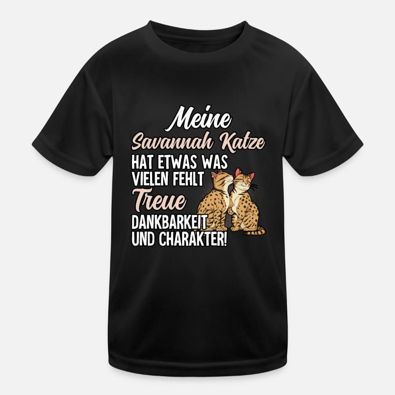 Savannah Katze Kinder Funktions-T-Shirt