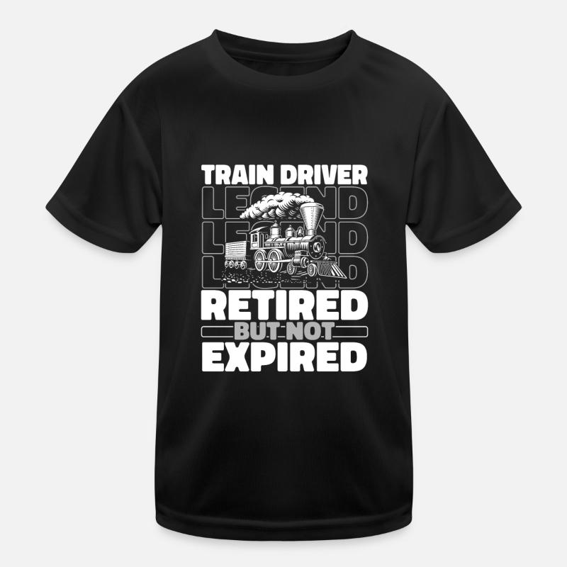 Train driver Pensioner Kids Functional T-Shirt