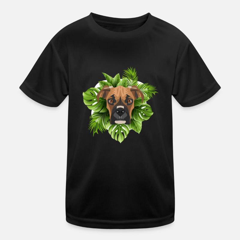 Tropical Deutscher Boxer Kinder Funktions-T-Shirt