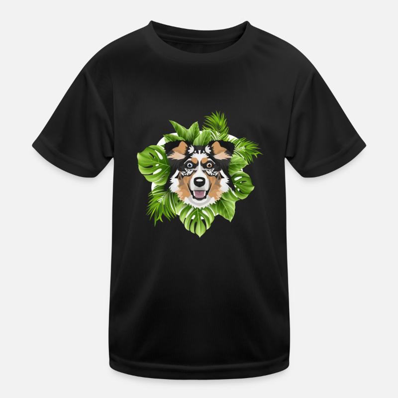 Tropical Australian Shepherd Kinder Funktions-T-Shirt
