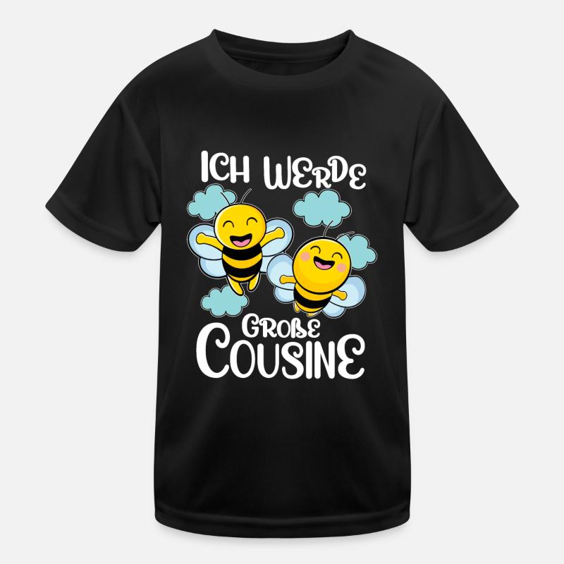 Große Cousine verkünden Bienen Bald Große Cousine Kinder Funktions-T-Shirt