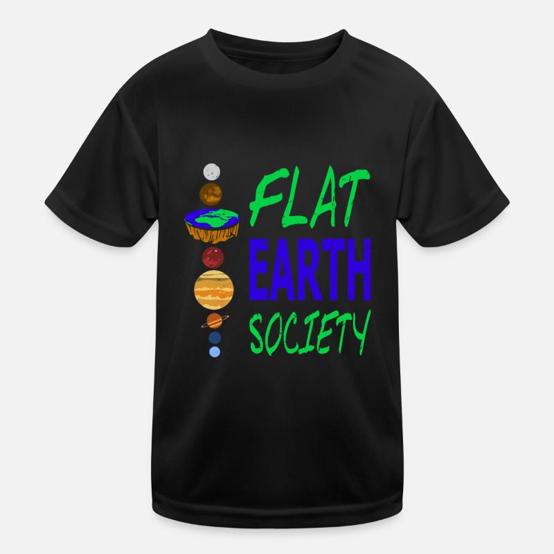 FLAT EARTH Society Retro Flat Earther Designs Kids Functional T-Shirt