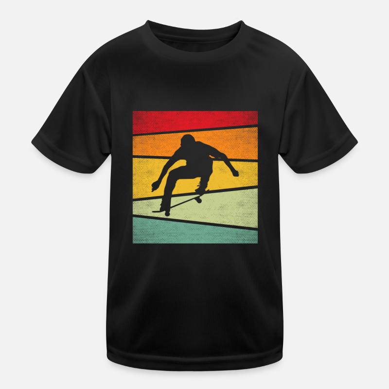 Skaten Retro Kinder Funktions-T-Shirt