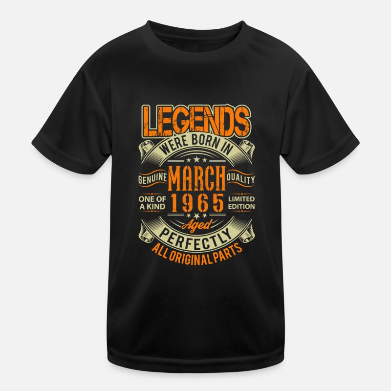 1965 Mars Birthday Legend T-shirt sport Enfant