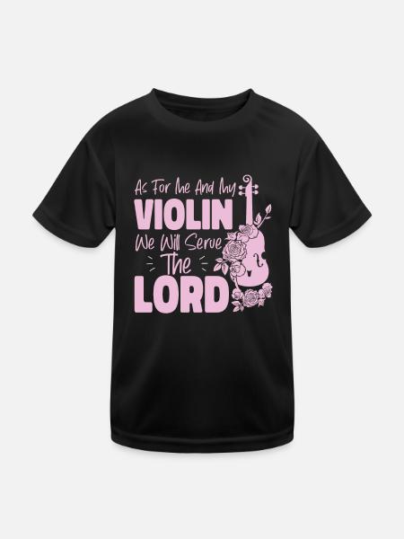 Violoniste Violoniste Jesus Faith - T-shirt sport Enfant - noir - Devant