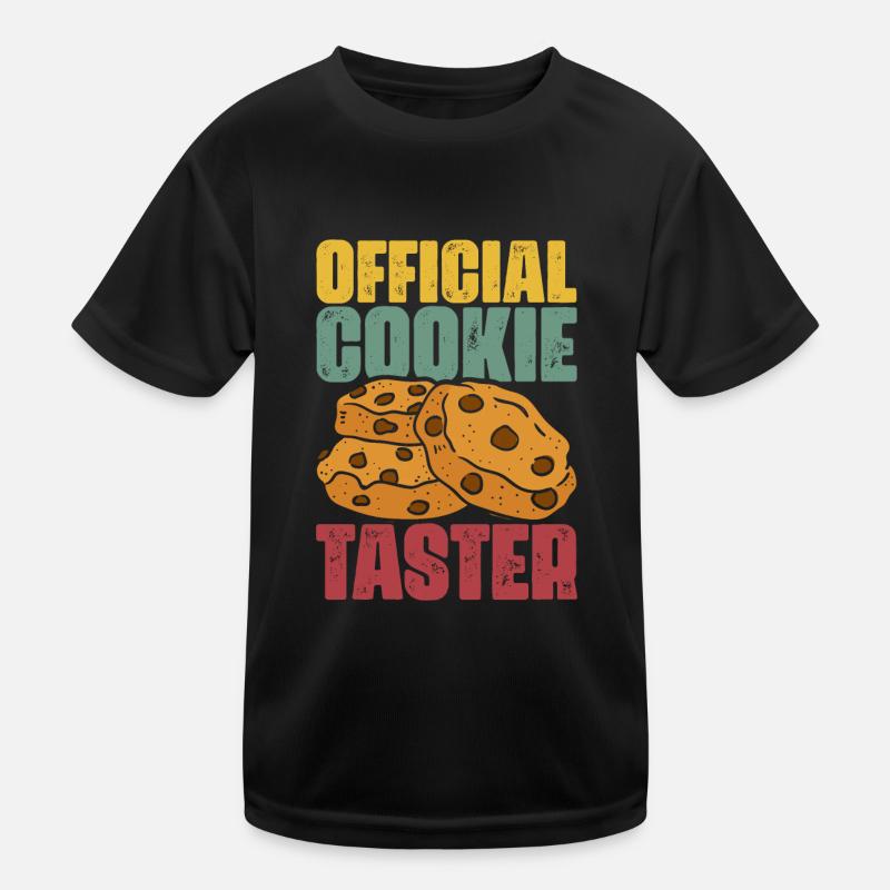Retro Official Cookie Taster For A Cookie Lover Kinder Funktions-T-Shirt