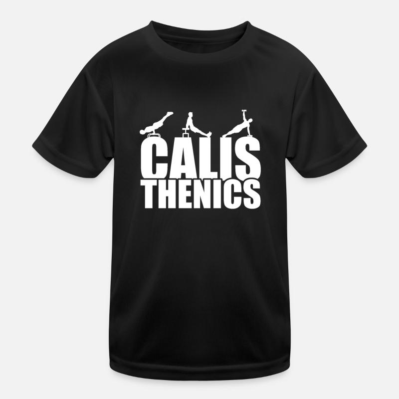 Calisthenics Trainingsoutfit Eigengewicht Workout Kinder Funktions-T-Shirt