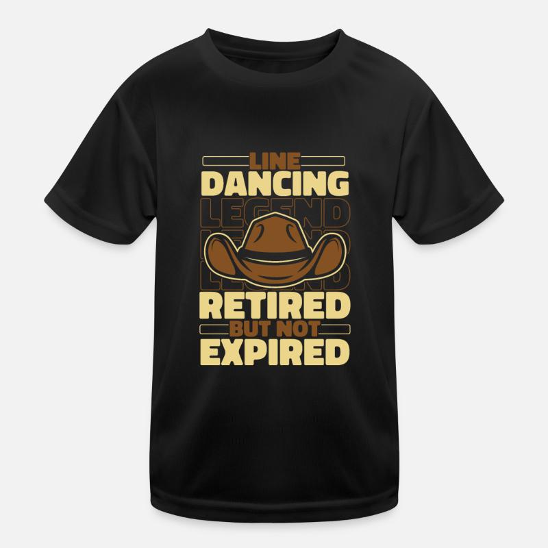 Line Dancing in retirement Kids Functional T-Shirt