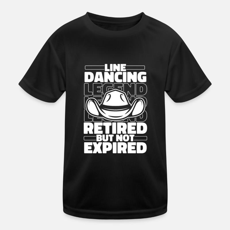 Line Dancing in retirement Kids Functional T-Shirt