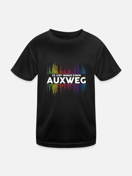 Es Gibt Immer Einen Auxweg Tontechnik Tontechniker - Kinder Funktions-T-Shirt - Schwarz - Vorne