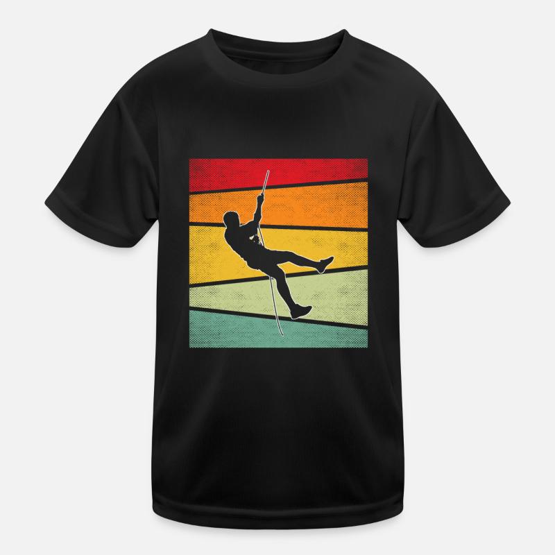 Climbing Retro Kids Functional T-Shirt
