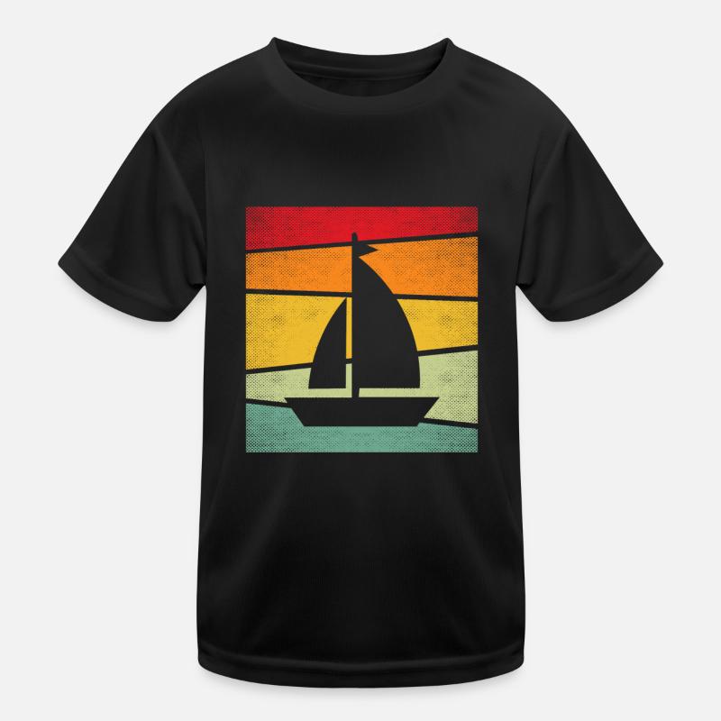 Segeln Retro Kinder Funktions-T-Shirt