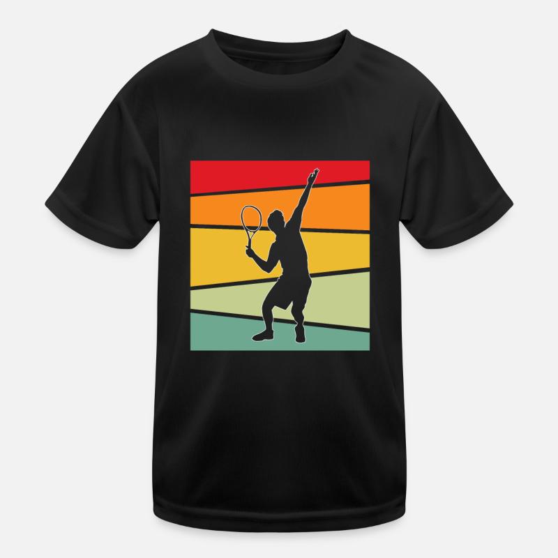 Tennis Retro Kinder Funktions-T-Shirt