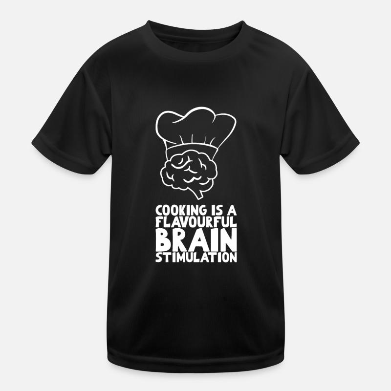 Cooking is a flavourful brain stimulation Kids Functional T-Shirt