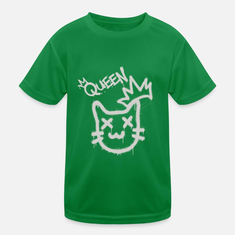 Coole Freche Graffiti Katze Maine Coon Perser Kinder Funktions-T-Shirt