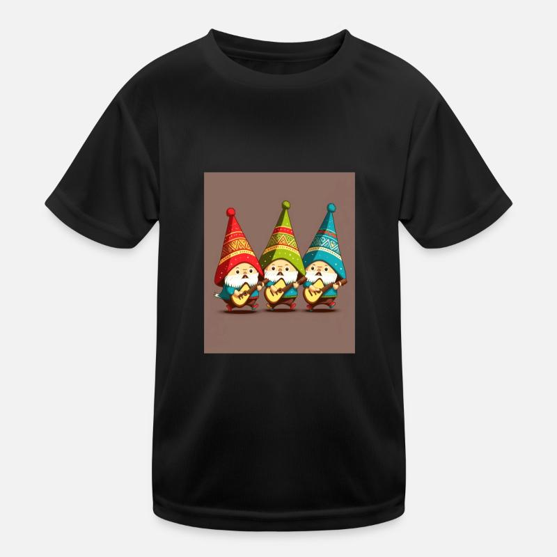 Gnome Playing Musical Instruments Mexican Gnomes Kinder Funktions-T-Shirt