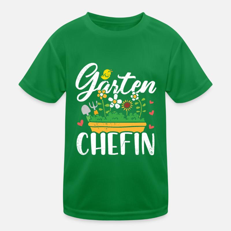 Gartenchefin Garten Chefin Gärtner Gärtnerin Kinder Funktions-T-Shirt