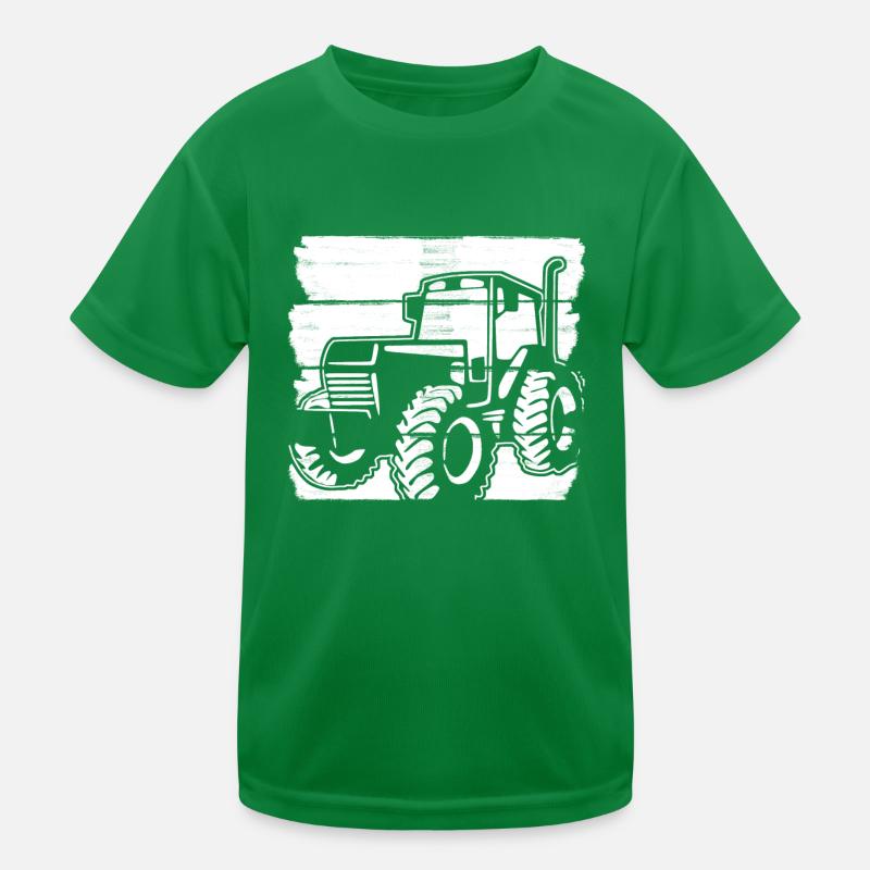 Trecker Traktor Treckerfahrer Bauer Kinder Funktions-T-Shirt