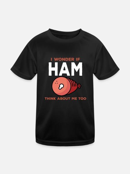 Cool design for ham lovers - Kids Functional T-Shirt - black - Front